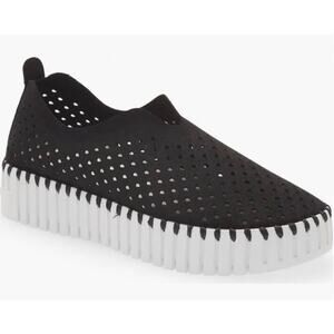 llse Jacobsen Tulip Sneaker Size 38 Perforated Slip On Shoes Size in Black